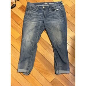 Levi’s Denizen Womens 17-W33 Low Rise Boyfriend Cuffed Blue Jeans